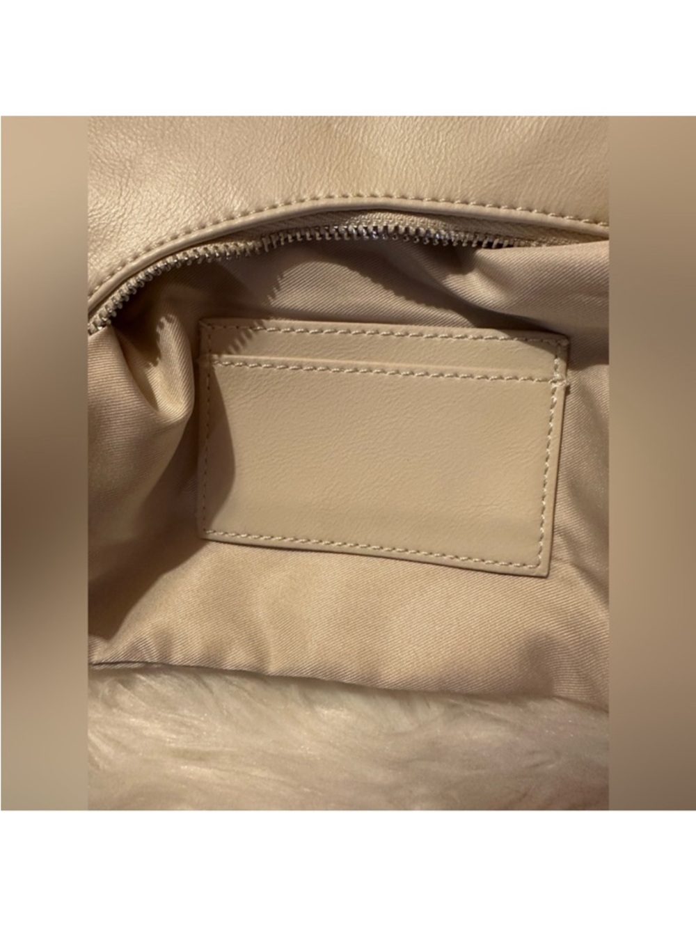 Madison West Cream Shoulder Bag with Braided Metallic Strap - Picture 4 of 11